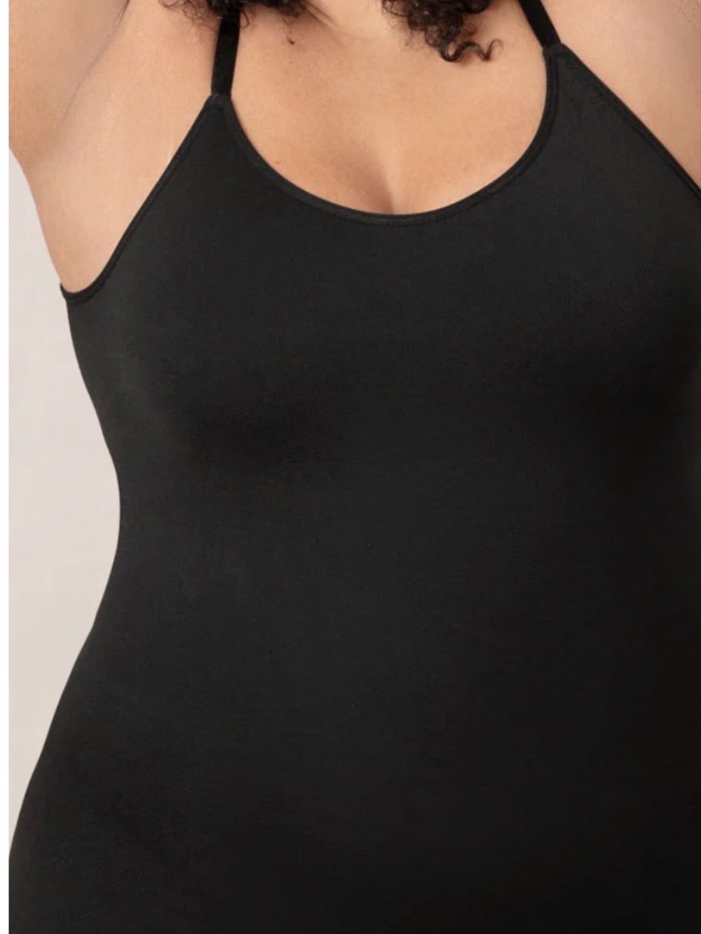 Shapermint Women’s Size 2 XL Black Scope Neck Seamless Camisole